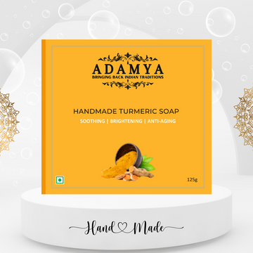 HANDMADE COLD PROCESSED TURMERIC SOAP FOR SOOTHING, BRIGHTENING SKIN